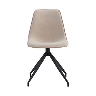 Side spisebordsstol med drejefod | Sand farvet